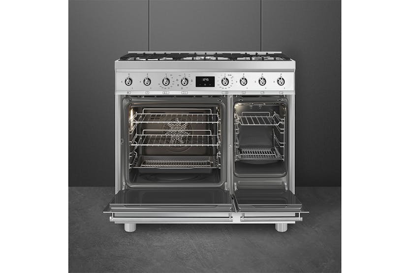 Smeg 90cm Symphony Classic Range Cooker with Gas Hob | C92GMX2 Smeg 90cm Symphony Classic Range Cooker with Gas Hob | C92GMX2