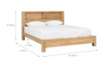 Coolmore Storage Headboard Bed Frame | Super King | 6ft | Natural Coolmore Storage Headboard Bed Frame | Super King | 6ft | Natural