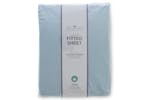 Lily Cotton | 200 Thread Count Sateen Fitted Sheet | Blue | King Lily Cotton | 200 Thread Count Sateen Fitted Sheet | Blue | King