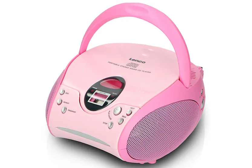 Lenco | Portable FM Radio And CD Player | Pink Lenco | Portable FM Radio And CD Player | Pink