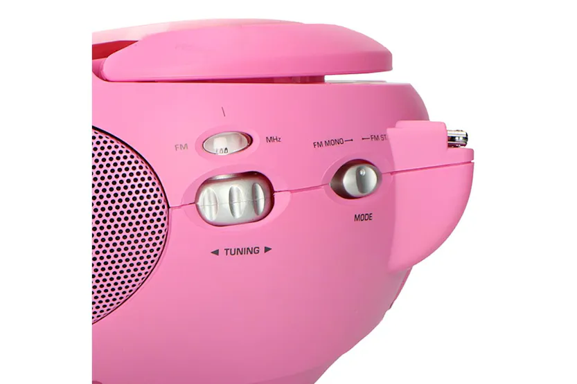 Lenco | Portable FM Radio And CD Player | Pink Lenco | Portable FM Radio And CD Player | Pink