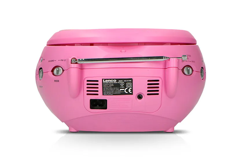 Lenco | Portable FM Radio And CD Player | Pink Lenco | Portable FM Radio And CD Player | Pink