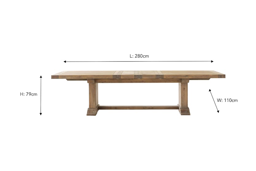 Monastery Rectangular Extending Dining Table | Small | Grey Oil Monastery Rectangular Extending Dining Table | Small | Grey Oil