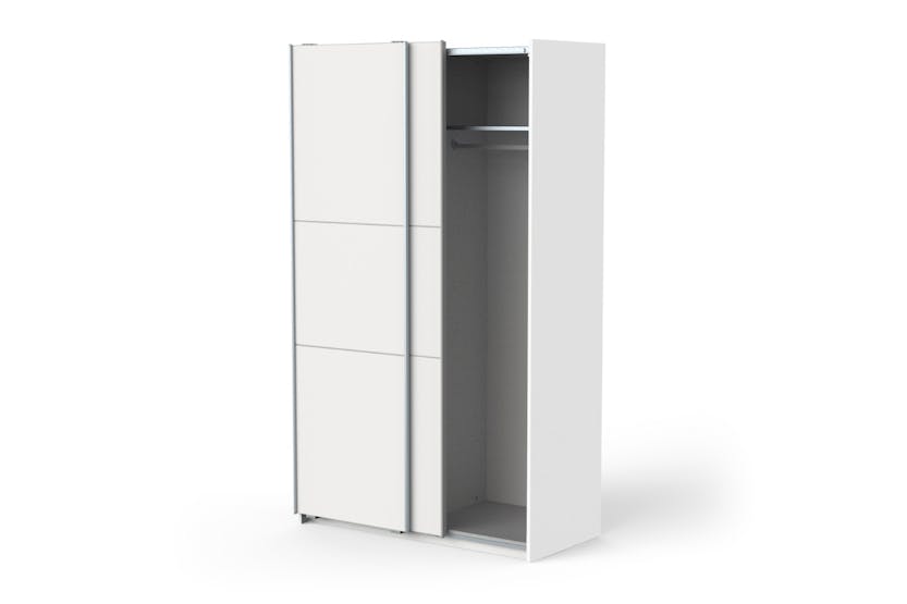 Ghost 1.2m Wardrobe with 2 Sliding Doors | White Ghost 1.2m Wardrobe with 2 Sliding Doors | White