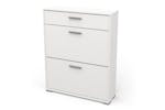 Izzy Shoe Storage Cabinet | 1 + 2 Drawer | White Izzy Shoe Storage Cabinet | 1 + 2 Drawer | White