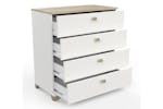 Izzy Chest of Drawer | 4 Drawer | White/Oak Effect Izzy Chest of Drawer | 4 Drawer | White/Oak Effect