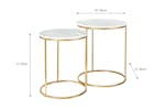Milly White Marble Bedside Table | Set of 2 Milly White Marble Bedside Table | Set of 2