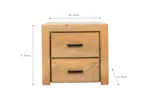 Coolmore Bedside Locker | 2 Drawer | Natural Coolmore Bedside Locker | 2 Drawer | Natural