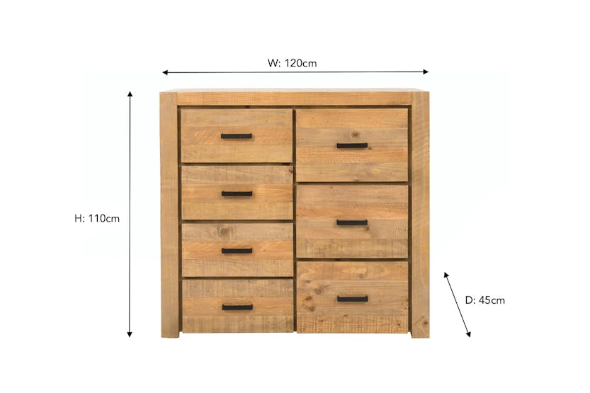 Coolmore Chest Of Drawer | 7 Drawer | Natural Coolmore Chest Of Drawer | 7 Drawer | Natural