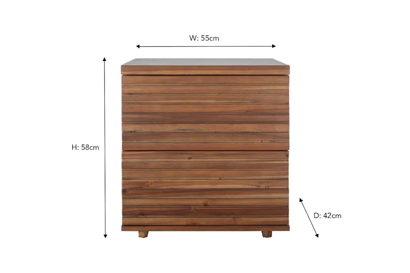Mooring Bedside Table | 2 Drawer | Natural Mooring Bedside Table | 2 Drawer | Natural