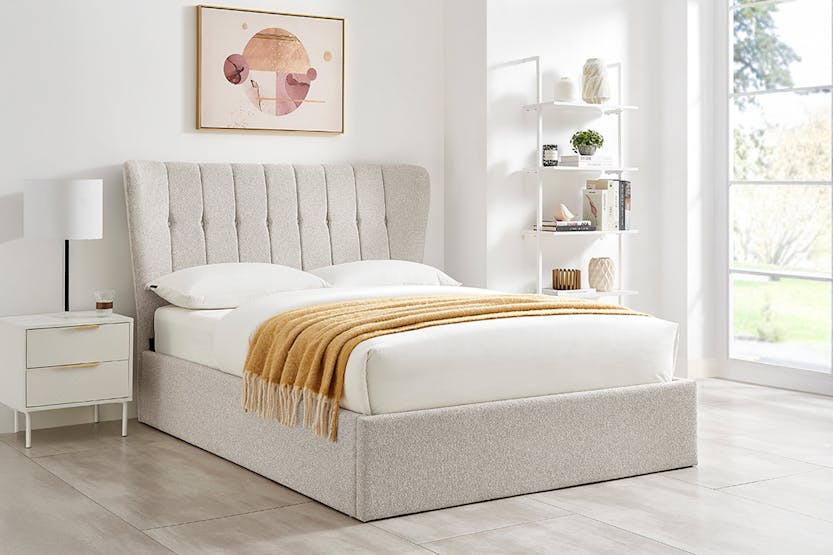 Mia Ottoman Bed Frame | Double | 4ft6 | Mink Mia Ottoman Bed Frame | Double | 4ft6 | Mink