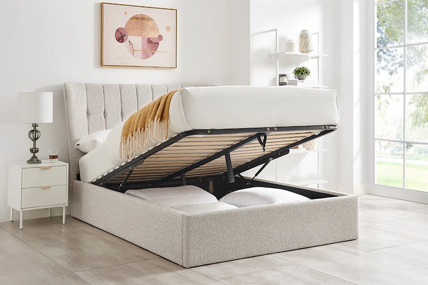 Mia Ottoman Bed Frame | Double | 4ft6 | Mink Mia Ottoman Bed Frame | Double | 4ft6 | Mink