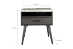 Aspen Bedside Table | 1 Drawer | Marble Effect Top Aspen Bedside Table | 1 Drawer | Marble Effect Top