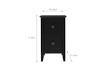 Otto Bedside Table | 2 Drawer | Black Otto Bedside Table | 2 Drawer | Black