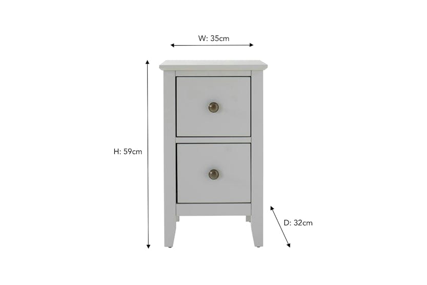 Otto Bedside Table | 2 Drawer | Grey Otto Bedside Table | 2 Drawer | Grey