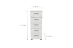 Izzy Chest of Drawer | 5 Drawer | White Izzy Chest of Drawer | 5 Drawer | White