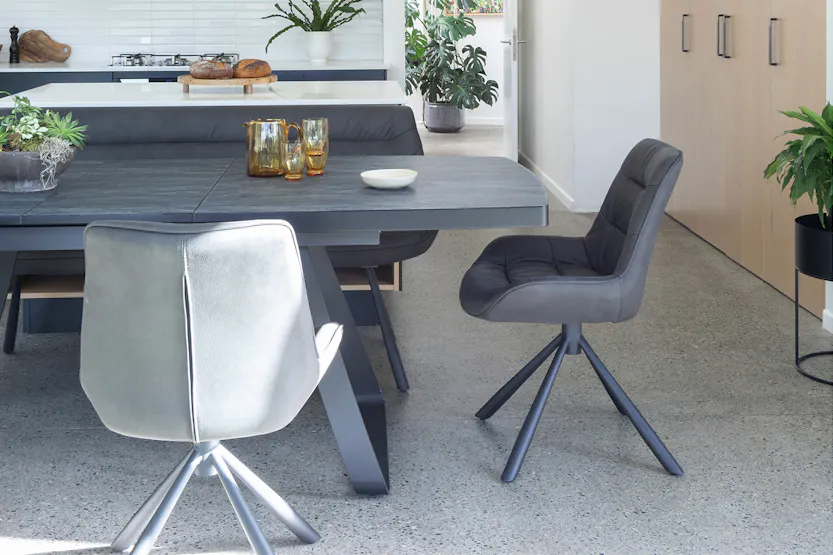 Bas Dining Chair | Swivel | Grey Bas Dining Chair | Swivel | Grey