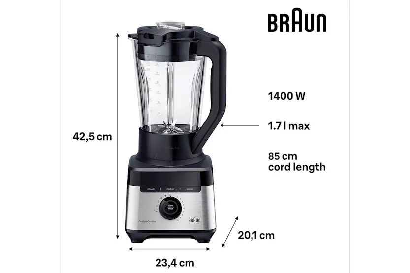 Braun PowerBlend 7 Jug blender 1400W | JB7551BK | Black Braun PowerBlend 7 Jug blender 1400W | JB7551BK | Black