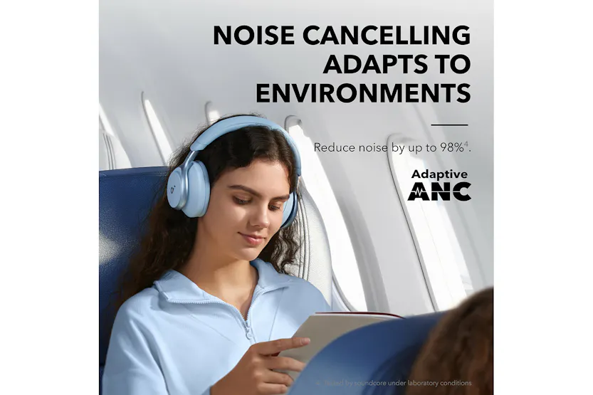 Soundcore Space One Over-Ear Active Noise Cancelling Headphones | Blue Soundcore Space One Over-Ear Active Noise Cancelling Headphones | Blue