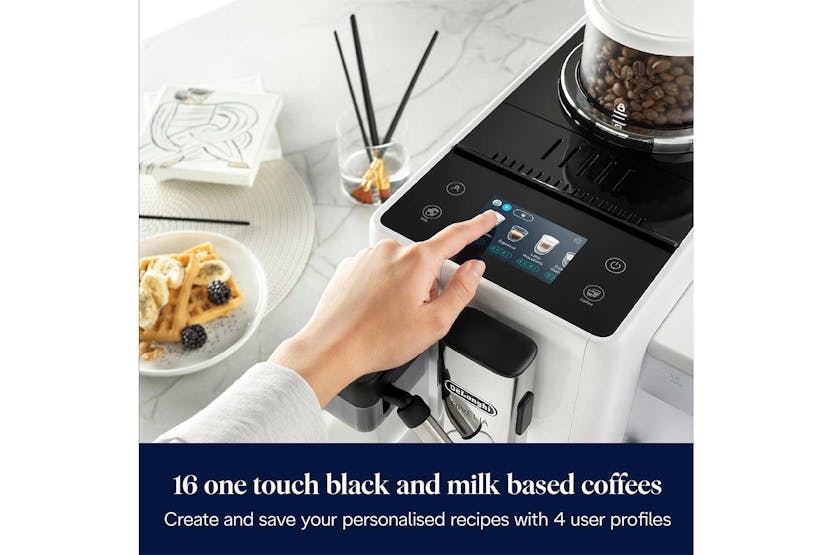 De'Longhi Rivelia Fully Automatic Bean-to-Cup Coffee Machine | EXAM440.55.W | Arctic White De'Longhi Rivelia Fully Automatic Bean-to-Cup Coffee Machine | EXAM440.55.W | Arctic White