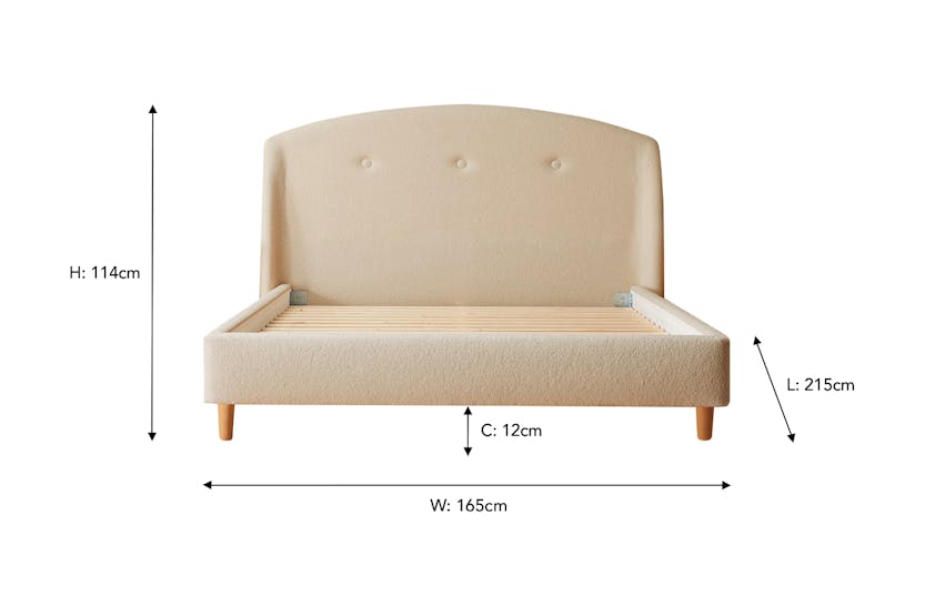 Silentnight | Evana Bed Frame with Beech Leg | King | 5ft | Colour Options Silentnight | Evana Bed Frame with Beech Leg | King | 5ft | Colour Options