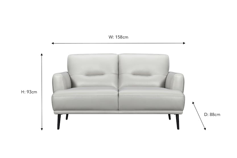 Orio 2 Seater Sofa | Leather | Dove Orio 2 Seater Sofa | Leather | Dove