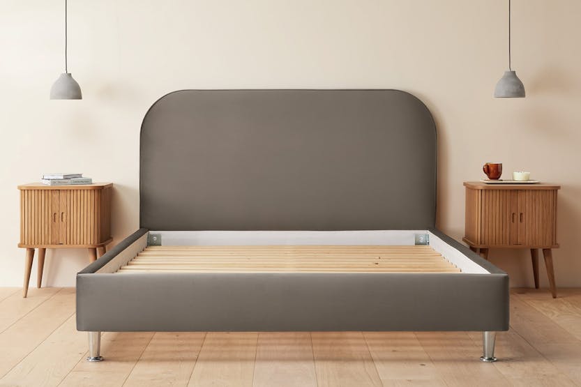 Silentnight | Fara Bed Frame with Chrome Leg | King | 5ft | Charcoal Silentnight | Fara Bed Frame with Chrome Leg | King | 5ft | Charcoal