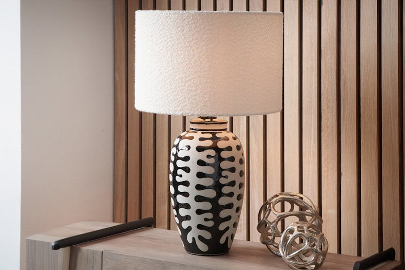 Elkorn Tall Coral Table Lamp | Black/White Elkorn Tall Coral Table Lamp | Black/White