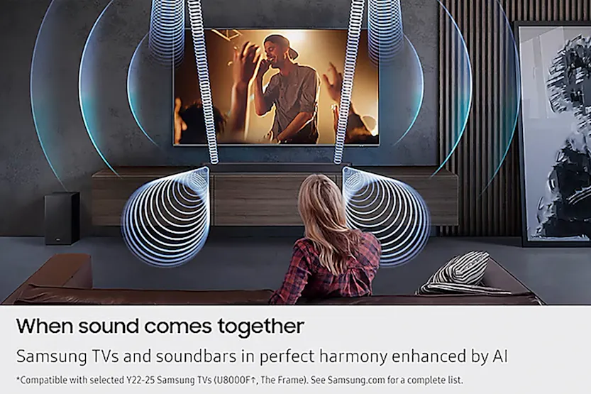 Samsung Q600F Q-Series 3.1.2ch Soundbar with Subwoofer (2025) | Titan Black Samsung Q600F Q-Series 3.1.2ch Soundbar with Subwoofer (2025) | Titan Black