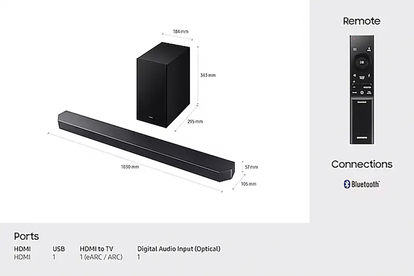 Samsung Q600F Q-Series 3.1.2ch Soundbar with Subwoofer (2025) | Titan Black Samsung Q600F Q-Series 3.1.2ch Soundbar with Subwoofer (2025) | Titan Black
