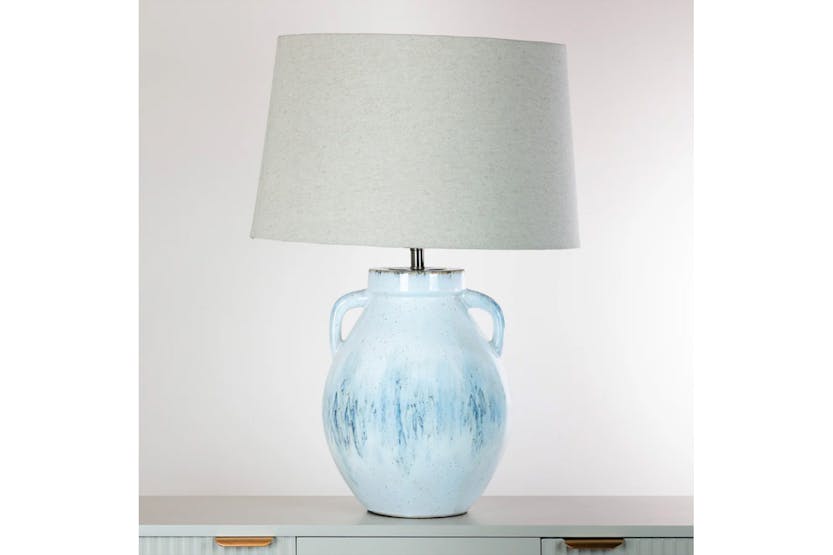Rylee Ceramic Table Lamp | White/Blue | 66 cm Rylee Ceramic Table Lamp | White/Blue | 66 cm