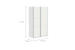 Ghost 2m Wardrobe with 2 Sliding Doors | White Ghost 2m Wardrobe with 2 Sliding Doors | White