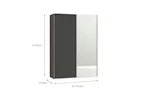 Zermatt Wardrobe | Grey Matt & Mirror | 1.5m Zermatt Wardrobe | Grey Matt & Mirror | 1.5m