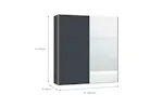 Zermatt Wardrobe | Grey Matt & Mirror | 2m Zermatt Wardrobe | Grey Matt & Mirror | 2m