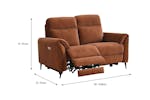 Arbour 2 Seater Sofa | Power Recliner | Fabric | Rust Arbour 2 Seater Sofa | Power Recliner | Fabric | Rust