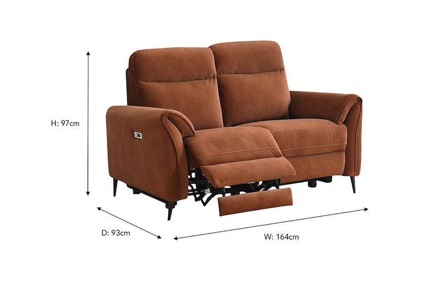 Arbour 2 Seater Sofa | Power Recliner | Fabric | Rust Arbour 2 Seater Sofa | Power Recliner | Fabric | Rust