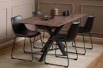 Harlie Rectangular Dining Table | 160 cm | Rust Brown Harlie Rectangular Dining Table | 160 cm | Rust Brown