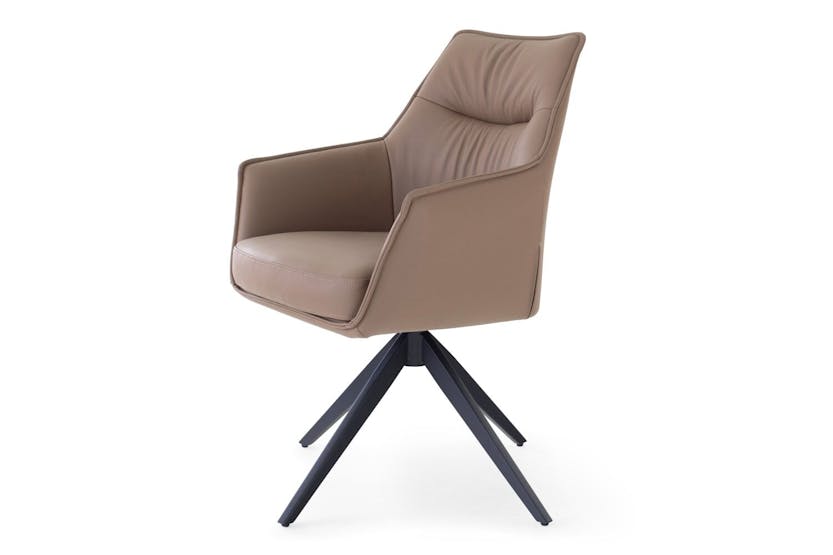 Kayleigh Carver Dining Chair | Swivel | Leather | Cappuccino Kayleigh Carver Dining Chair | Swivel | Leather | Cappuccino