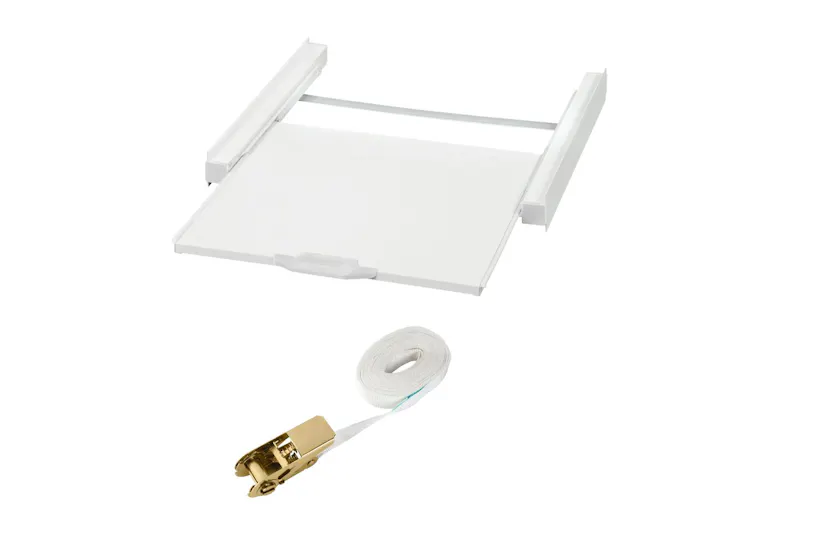 Xavax Intermediate Frame For Washing Machine And Dryer With Pull-out Shelf | Laundry Accessory | Metal | 60 X 55.5 Cm Xavax Intermediate Frame For Washing Machine And Dryer With Pull-out Shelf | Laundry Accessory | Metal | 60 X 55.5 Cm