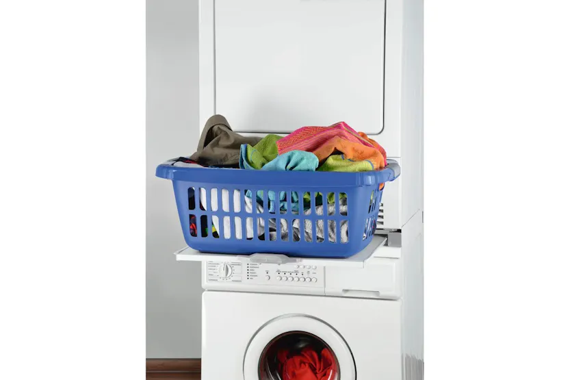 Xavax Intermediate Frame For Washing Machine And Dryer With Pull-out Shelf | Laundry Accessory | Metal | 60 X 55.5 Cm Xavax Intermediate Frame For Washing Machine And Dryer With Pull-out Shelf | Laundry Accessory | Metal | 60 X 55.5 Cm