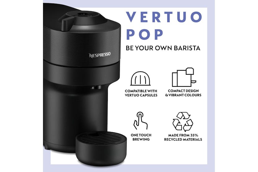 Nespresso Vertuo Pop Bundle by De'Longhi | ENV90.B+CAPS | Black Nespresso Vertuo Pop Bundle by De'Longhi | ENV90.B+CAPS | Black