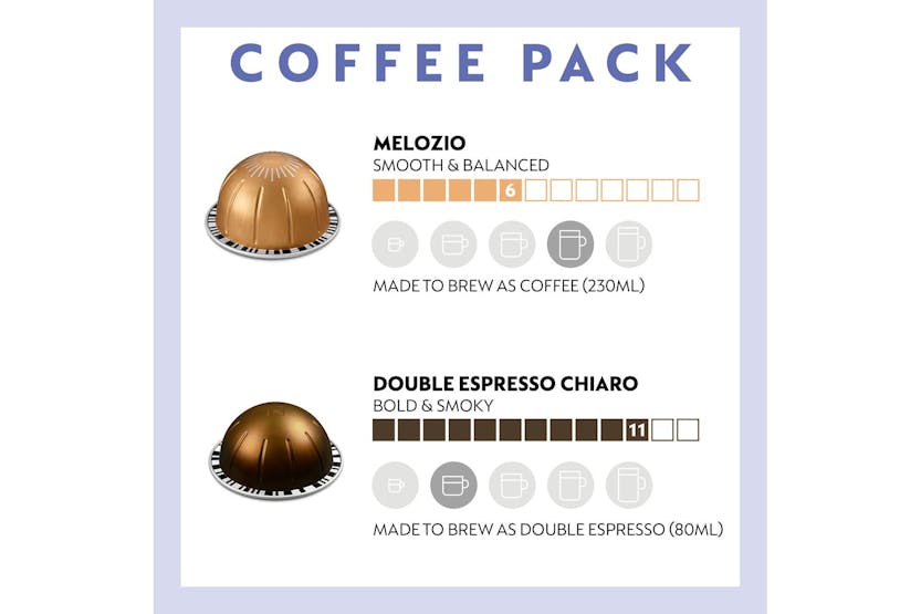 Nespresso Vertuo Pop Bundle by De'Longhi | ENV90.B+CAPS | Black Nespresso Vertuo Pop Bundle by De'Longhi | ENV90.B+CAPS | Black