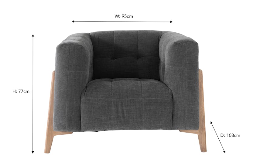 Rosie Armchair | Fabric | Grey Rosie Armchair | Fabric | Grey