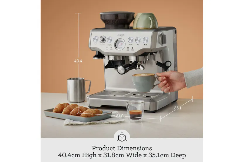 Sage Barista Express Espresso Coffee Machine | BES875UK | Brushed Stainless Steel Sage Barista Express Espresso Coffee Machine | BES875UK | Brushed Stainless Steel