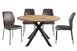 Dayton Dining Set | Table & 4 x Chairs | Brown Dayton Dining Set | Table & 4 x Chairs | Brown