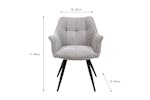 Jessie Dining Chair | Fabric | Light Grey Jessie Dining Chair | Fabric | Light Grey