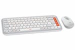 Logitech POP Icon Combo Wireless Keyboard and Mouse | Off White/Orange Logitech POP Icon Combo Wireless Keyboard and Mouse | Off White/Orange