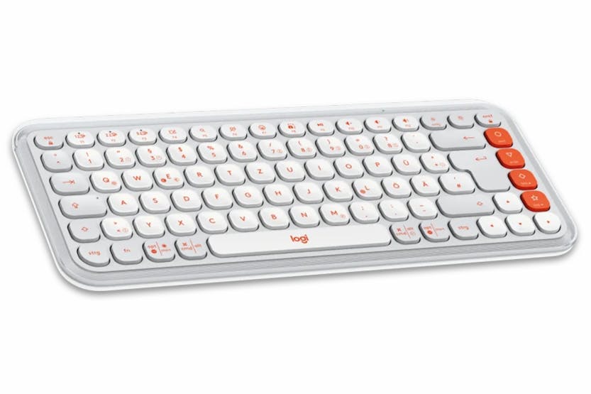 Logitech POP Icon Combo Wireless Keyboard and Mouse | Off White/Orange Logitech POP Icon Combo Wireless Keyboard and Mouse | Off White/Orange