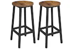 Vasagle Bar Stools | Rustic Brown/Black | Set of 2 Vasagle Bar Stools | Rustic Brown/Black | Set of 2