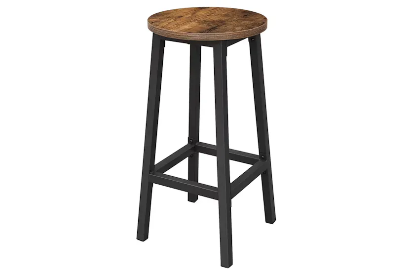 Vasagle Bar Stools | Rustic Brown/Black | Set of 2 Vasagle Bar Stools | Rustic Brown/Black | Set of 2